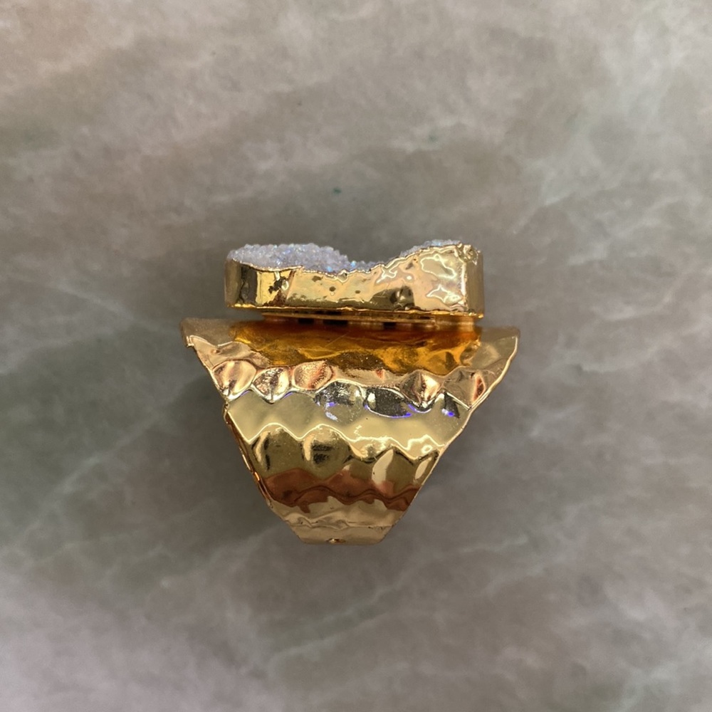 Geode adjustable gold ring - Picture 3 of 5